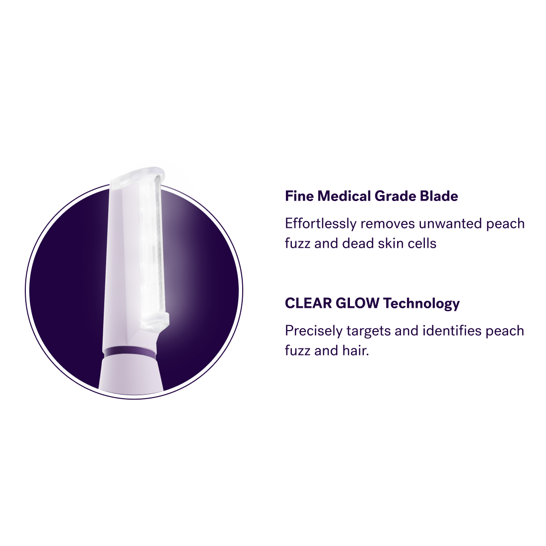 4 Month Supply -  Close-up of Michael Todd Beauty's Sonicsmooth Clear Refill Tips, a medical-grade blade tool featuring stainless steel and Medical Grade Safety Tips, designed to remove peach fuzz and dead skin cells using CLEAR GLOW Technology for precise targeting of peach fuzz and hair.