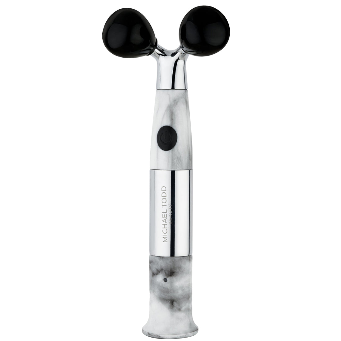 Black Marble Sonic Sculpt with stainless steel & obsidian globe sets