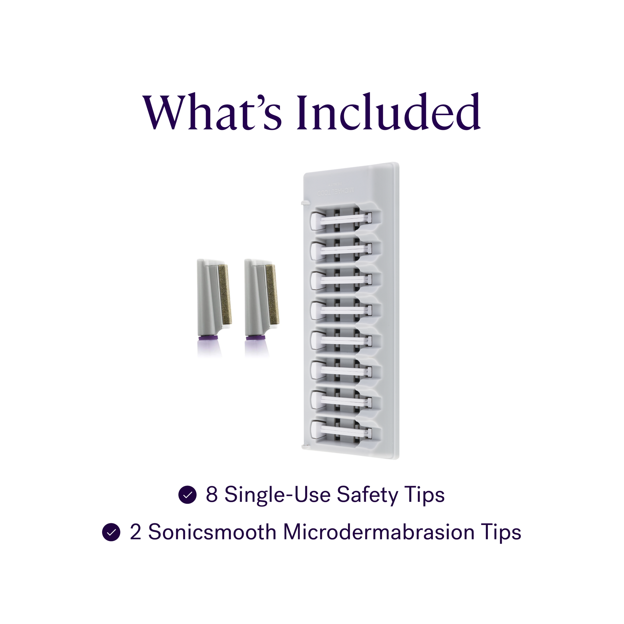 1 Set Sonicsmooth Pro+ Replacements Safety Tips + Microdermabrasion Tips