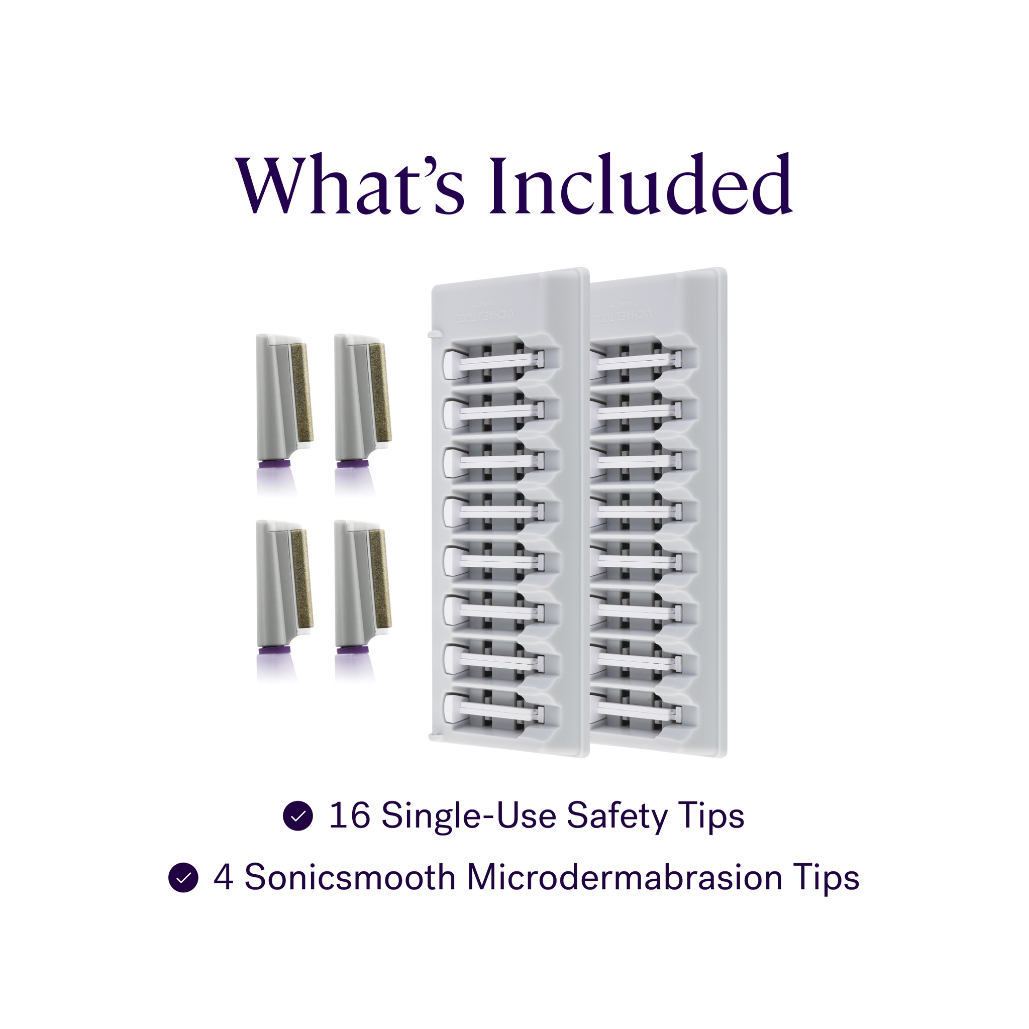 2 Sets Sonicsmooth Pro+ Replacements Safety Tips + Microdermabrasion Tips