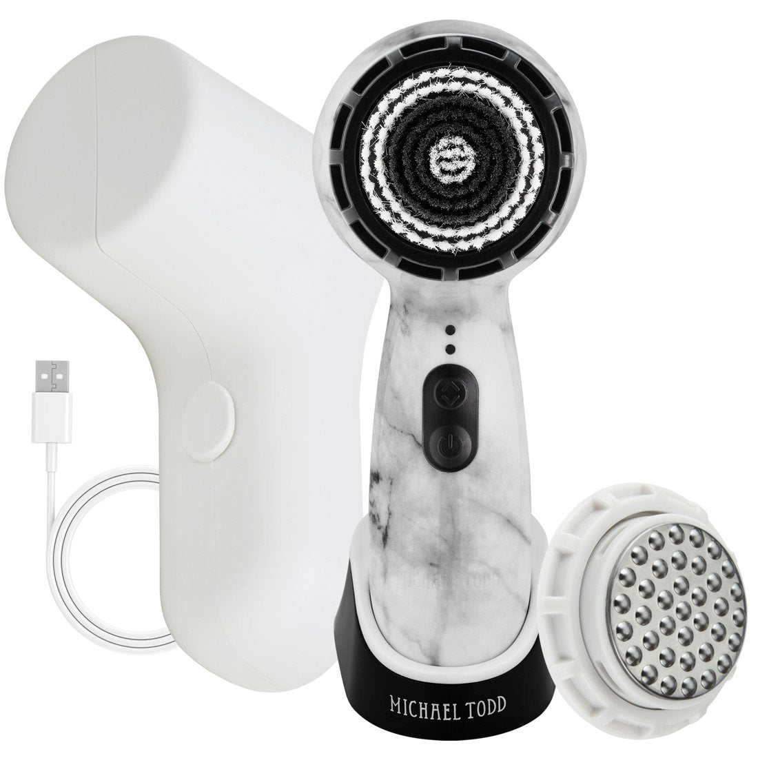 White Marble Soniclear Petite for men facial cleansing brush